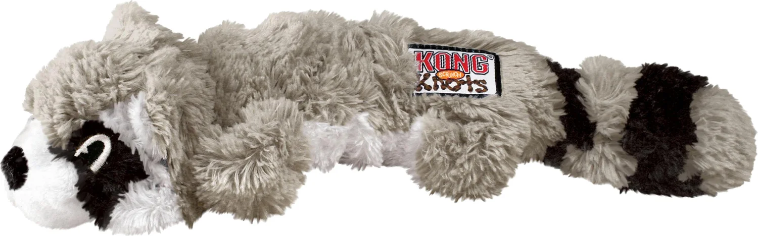 Kong knuffel Scrunch Knots wasbeer 29,9 x 8,3 x 5,1 cm