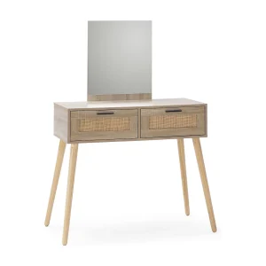 Haltafel Dalia 2 laden + spiegel, eikenkleur Haltafel Dalia 2 laden + spiegel, eikenkleur