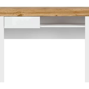 Hella Wit en Hout 1-lade bureauconsole Hella Wit en Hout 1-lade bureauconsole