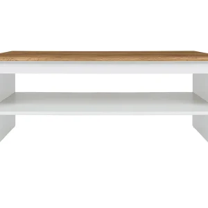 Hella Witte en Houten Salontafel Hella Witte en Houten Salontafel