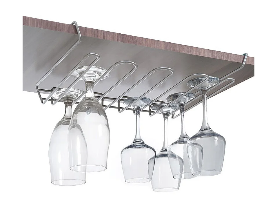 Glazenhanger MY CRISTAL van métaltex - Capaciteit 16 kopjes - Afwerking Polytherm® Zilver