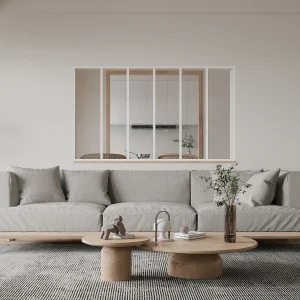 Glazen binnenraam BAYVIEW in aluminium met witte poedercoating -180x105cm- Koop nu online Glazen binnenraam BAYVIEW in aluminium met witte poedercoating -180x105cm- Koop nu online