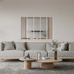 Glazen binnenraam BAYVIEW in aluminium met witte poedercoating -150x105cm- Koop nu online Glazen binnenraam BAYVIEW in aluminium met witte poedercoating -150x105cm- Koop nu online