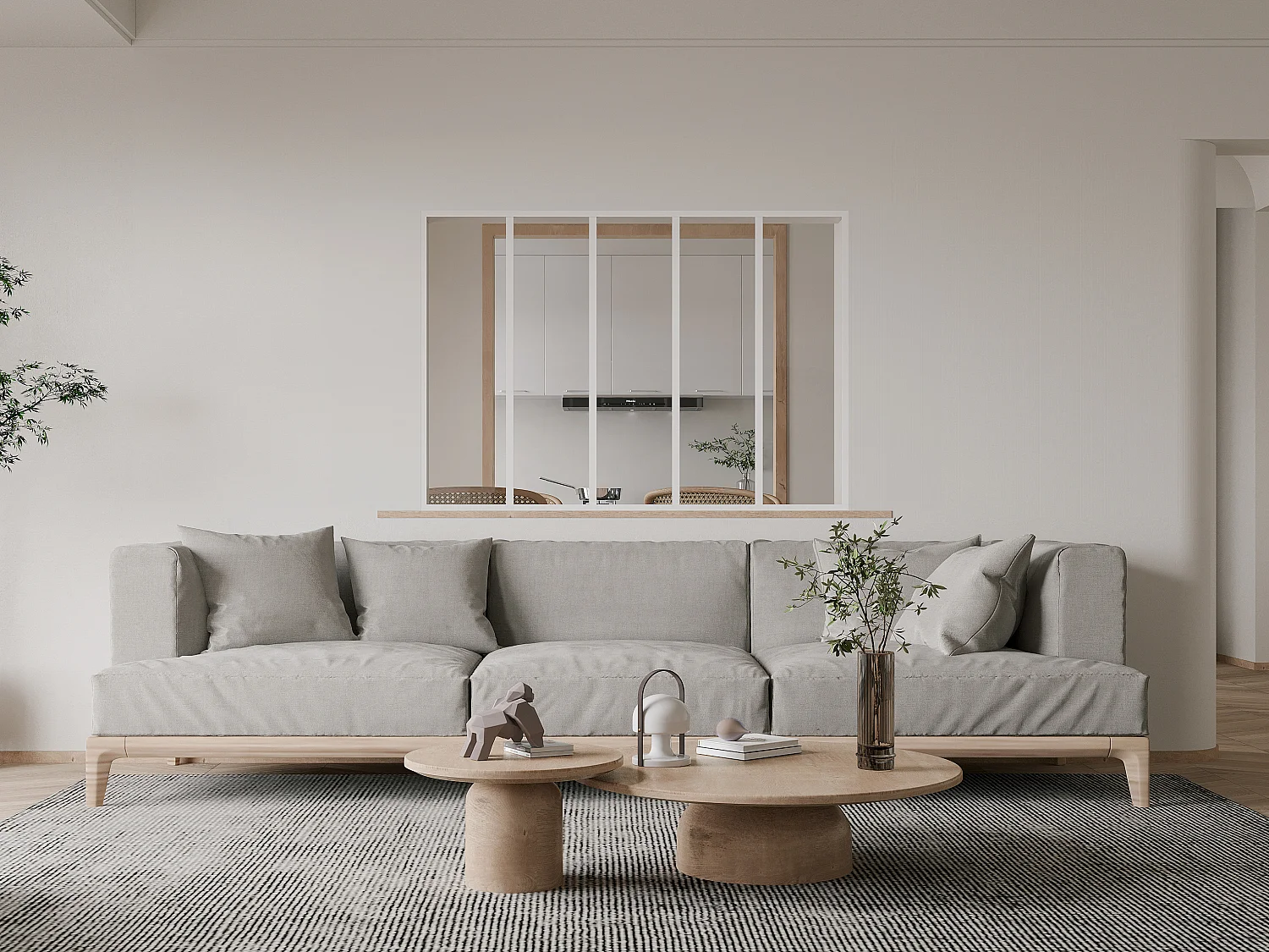 Glazen binnenraam BAYVIEW in aluminium met witte poedercoating -150x105cm- Koop nu online
