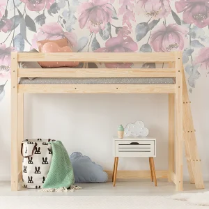 Halfhoogslaper 70×140 inclusief lattenbodem Mark Bois Halfhoogslaper 70×140 inclusief lattenbodem Mark Bois