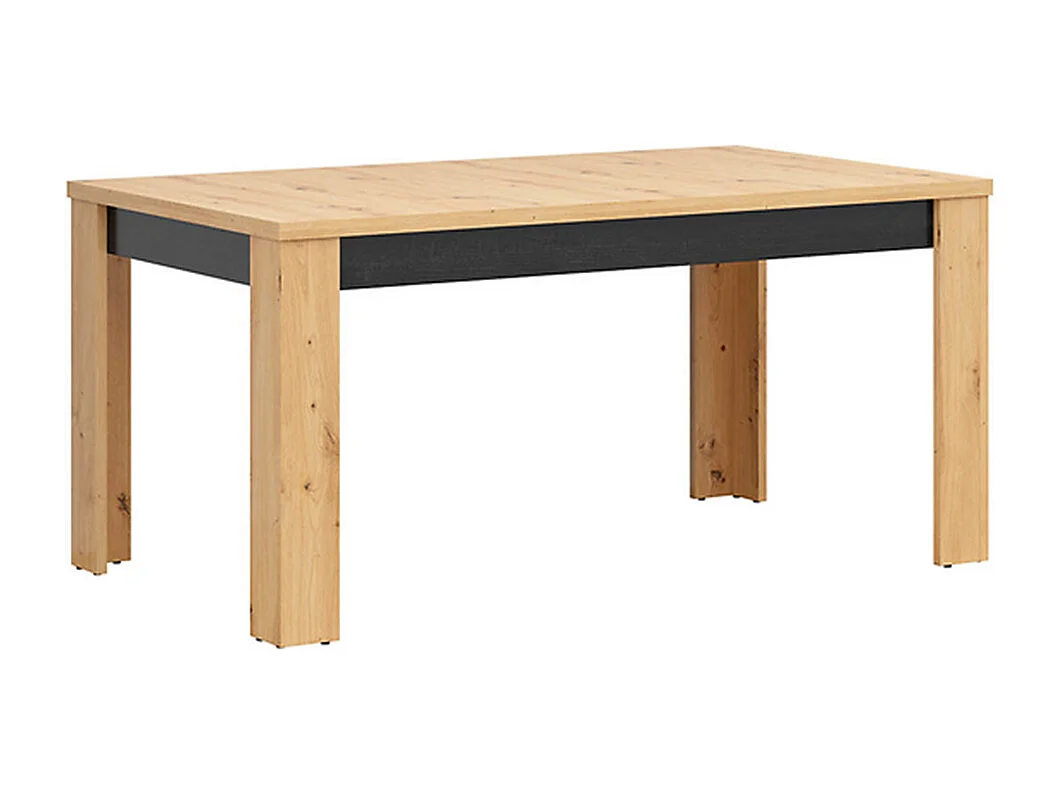 Glenn Hout en zwarte uitschuifbare eettafel 4 tot 6 zitplaatsen