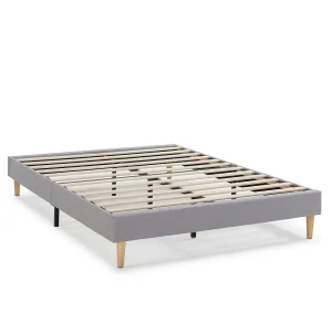 Grijze lichtgekleurde gestoffeerde basis Aura 150×190 cm Grijze lichtgekleurde gestoffeerde basis Aura 150×190 cm