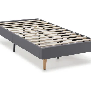 Grijze donkere Aura gestoffeerde basis 90×190 cm Grijze donkere Aura gestoffeerde basis 90×190 cm