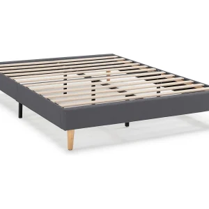 Grijze donkere gestoffeerde basis Aura 160×200 cm Grijze donkere gestoffeerde basis Aura 160×200 cm
