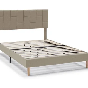 Gestoffeerd bedframe Sorni van 30 cm, 90×190 cm, Beige Gestoffeerd bedframe Sorni van 30 cm, 90×190 cm, Beige