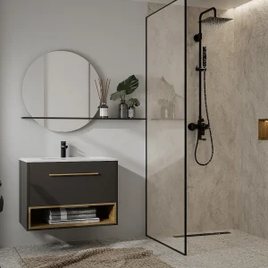 Hangend wastafelmeubel – Antraciet – 120 cm – YANGRA – Koop nu goedkoop online