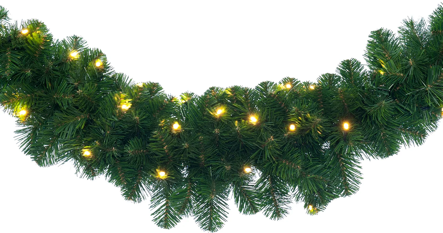 Intratuin guirlande Swag Winterberg met LED verlichting 1,2 m x D 20 cm warm wit