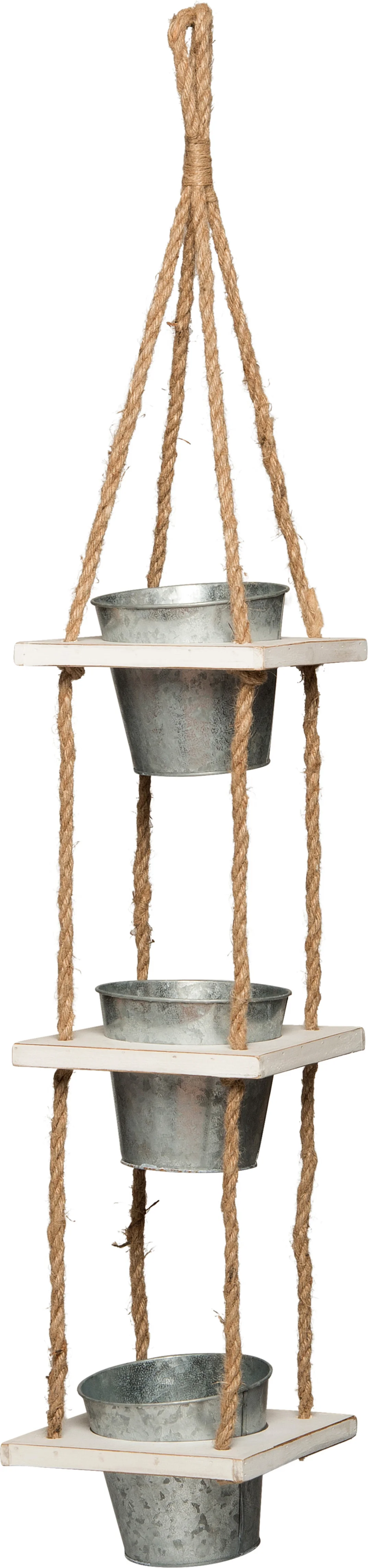 Intratuin hangpot grijs / wit D 19 H 95 cm