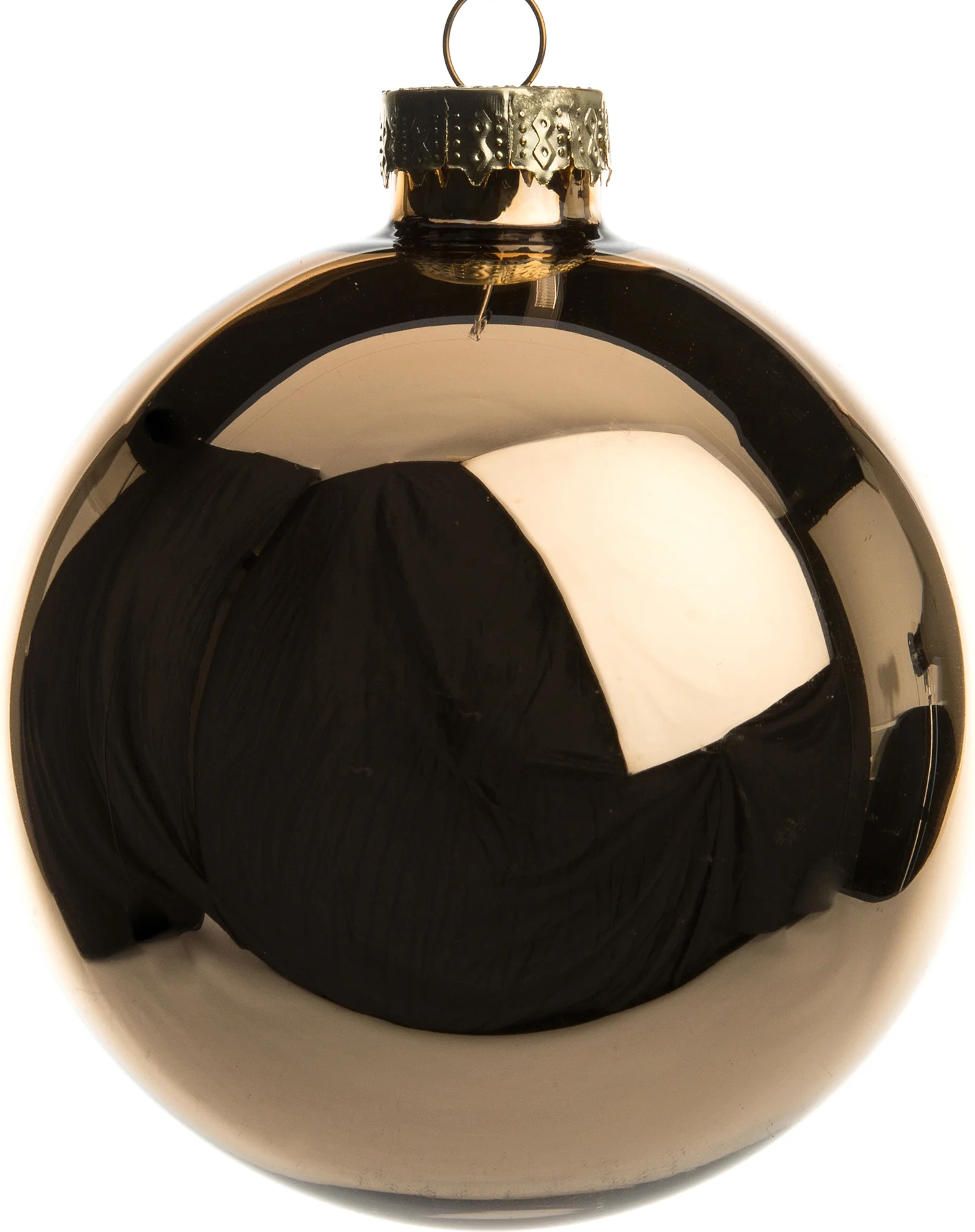 Intratuin kerstbal taupe glanzend D 8 cm 6 stuks