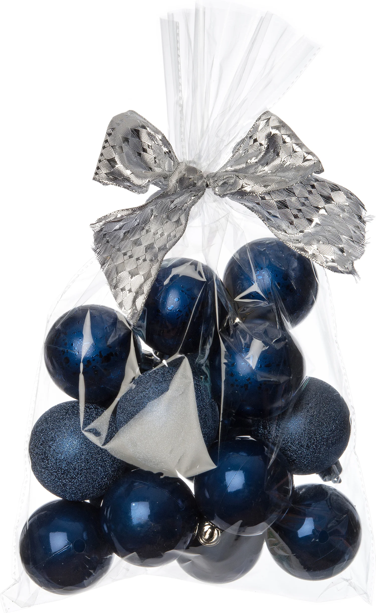 Intratuin kerstbal mix blauw D 6 cm 16 stuks