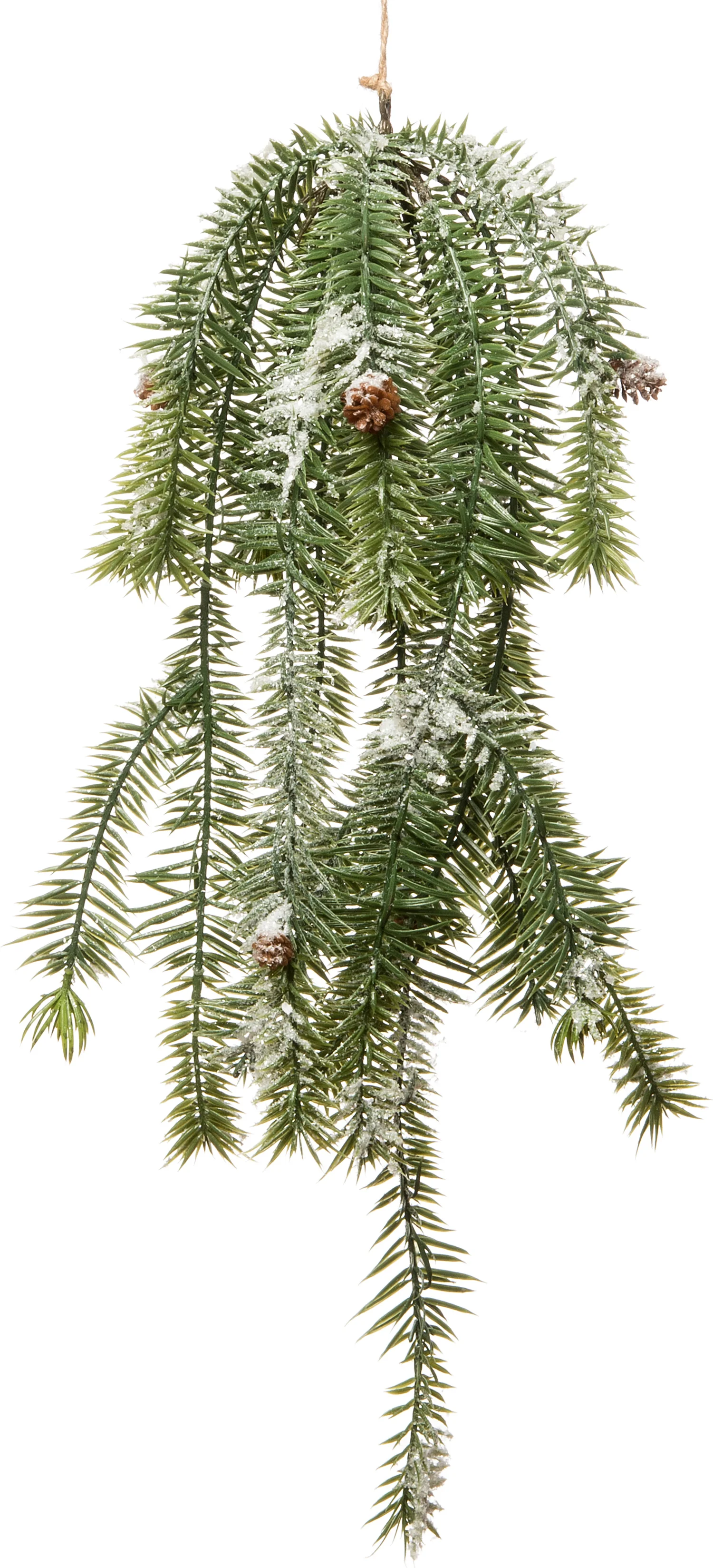 Intratuin kunststof hangplant spar met dennenappel 60 x 20 x 20 cm