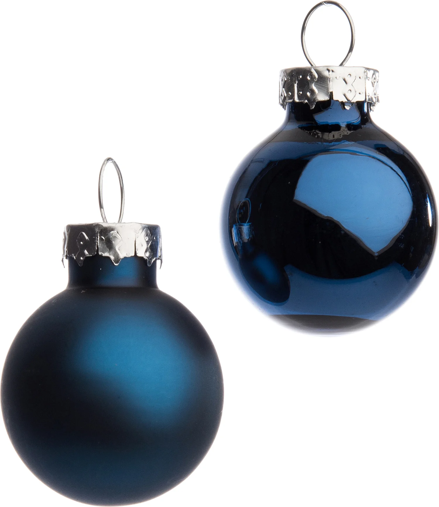 Intratuin kerstbal mix donkerblauw D 2,5 cm 24 stuks