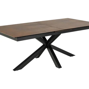 Heavy eetkamertafel 100×200/240cm uittrekbaar bruin.