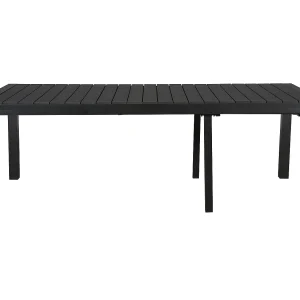 Grup tuintafel, incl. 2 inlegplaten 223-343 cm zwart/zwart. Grup tuintafel, incl. 2 inlegplaten 223-343 cm zwart/zwart.