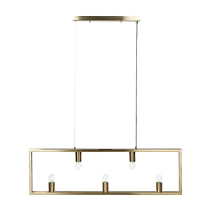 Hanglamp 5 lampen metaal koper BAYAS