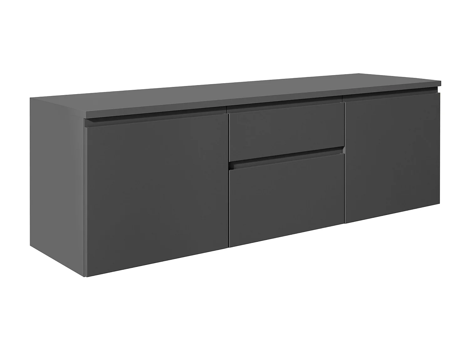 Hangmeubel onder wastafel, antraciet, L150 x H46 x D50 cm, JIMENA II