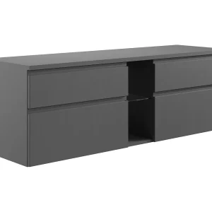 Hangmeubel onder wastafel, antraciet, L150 x H46 cm, MAGDALENA Hangmeubel onder wastafel, antraciet, L150 x H46 cm, MAGDALENA