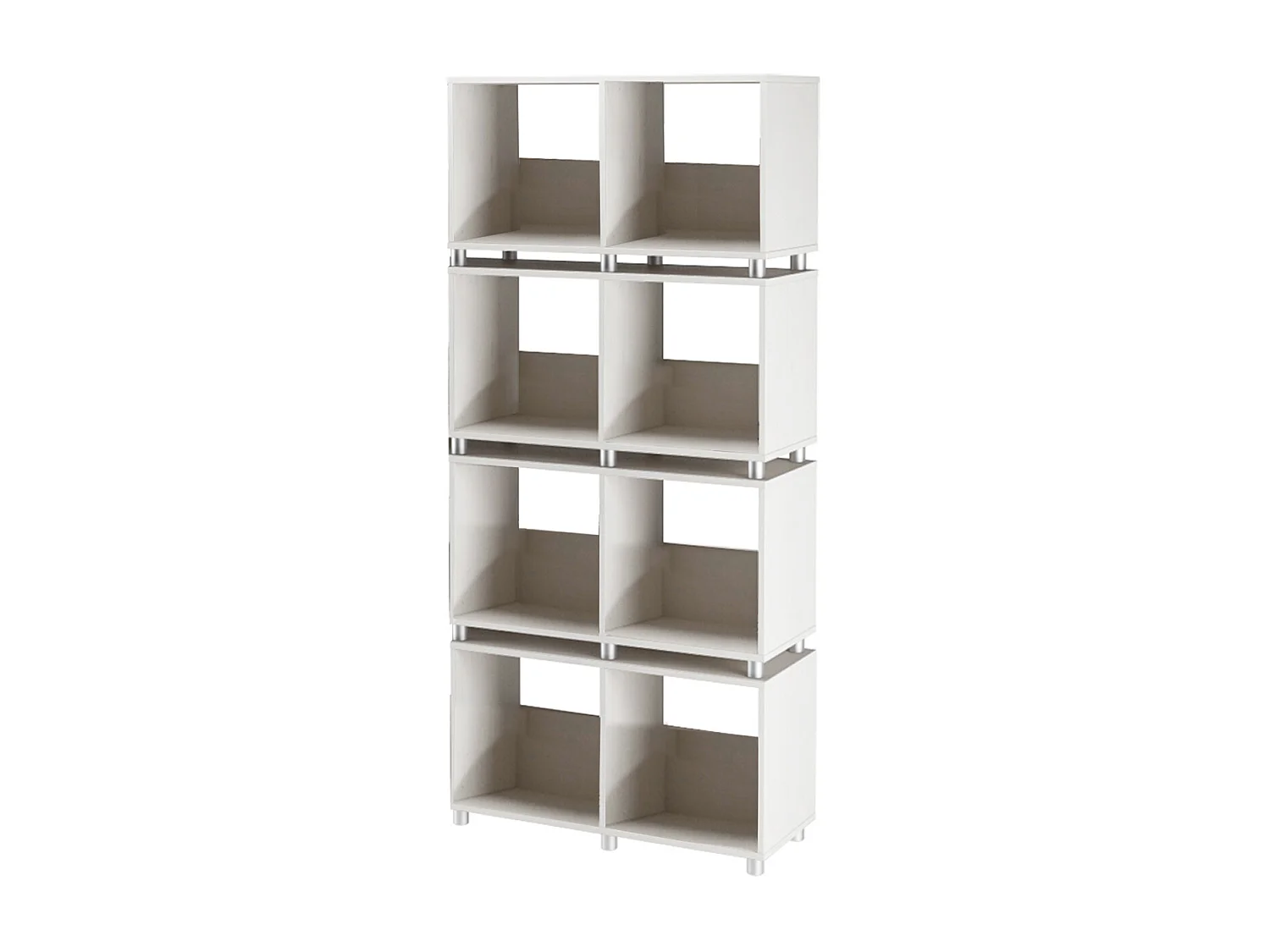 Hawaii | Boekenkast met 8 kasten in wit