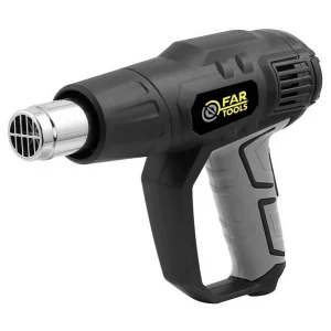 Heteluchtpistool PRO 2000 W zwart, instelbare temperatuur 60-600 °C met 4 mondstukken en schraper Heteluchtpistool PRO 2000 W zwart, instelbare temperatuur 60-600 °C met 4 mondstukken en schraper