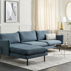 Hoekbank VINTERBRO Chenille Blauw 4-zitter Rechterzijde Hoekbank VINTERBRO Chenille Blauw 4-zitter Rechterzijde