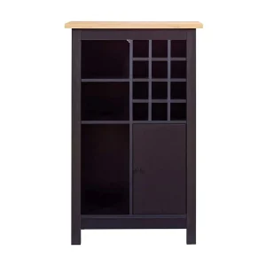 Helina wandkast wijnrek, zwart,eik decor. Helina wandkast wijnrek, zwart,eik decor.