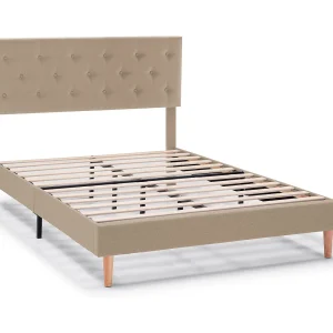 Gestoffeerd bedframe Rosi van 30 cm, 150×190 cm, Beige Gestoffeerd bedframe Rosi van 30 cm, 150×190 cm, Beige