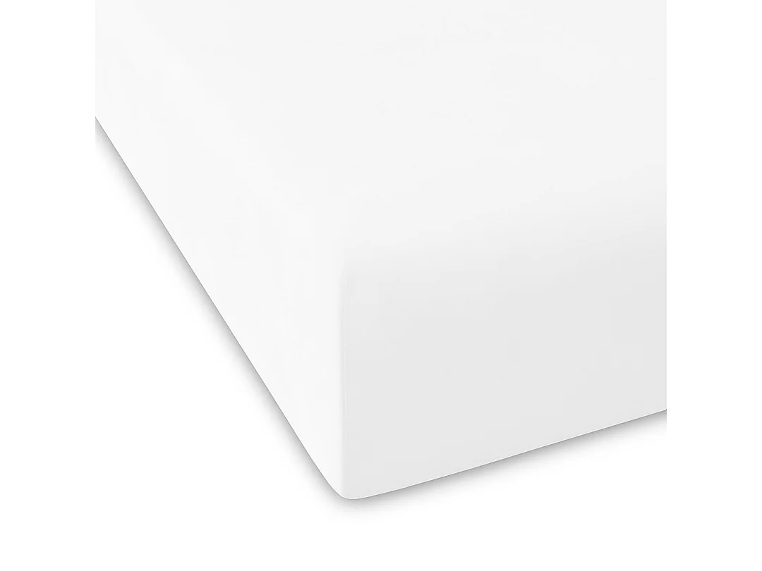 Guy Laroche Puur wit hoeslaken 100x200 + 28 cm