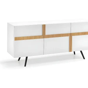 Ginger Buffet 3 portes (180 x 80 H cm) en Mélamine Blanc Ginger Buffet 3 portes (180 x 80 H cm) en Mélamine Blanc