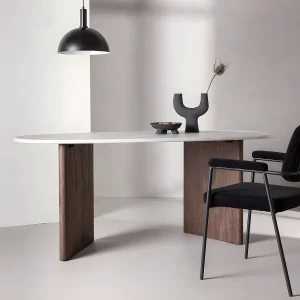 Grönvik eetkamertafel 90x180cm lichtgrijs.