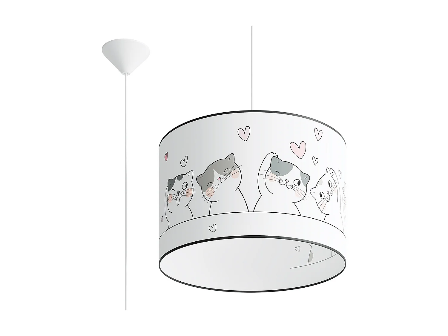 Hanglamp CAT modern van - 1 lichtbronnen - L.40 x H.95 cm - veelkleurig