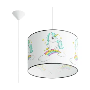 Hanglamp JEDNOROŻEC modern van  – 1 lichtbronnen – L.40 x H.95 cm – veelkleurig