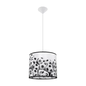 Hanglamp PIŁKA modern van – 1 lichtbronnen – L.30 x H.82 cm – wit Zwart Hanglamp PIŁKA modern van – 1 lichtbronnen – L.30 x H.82 cm – wit Zwart