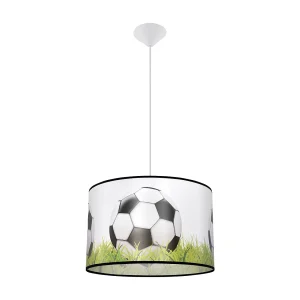 Hanglamp PIŁKA modern van – 1 lichtbronnen – L.40 x H.82 cm – wit/zwart/groen Hanglamp PIŁKA modern van – 1 lichtbronnen – L.40 x H.82 cm – wit/zwart/groen