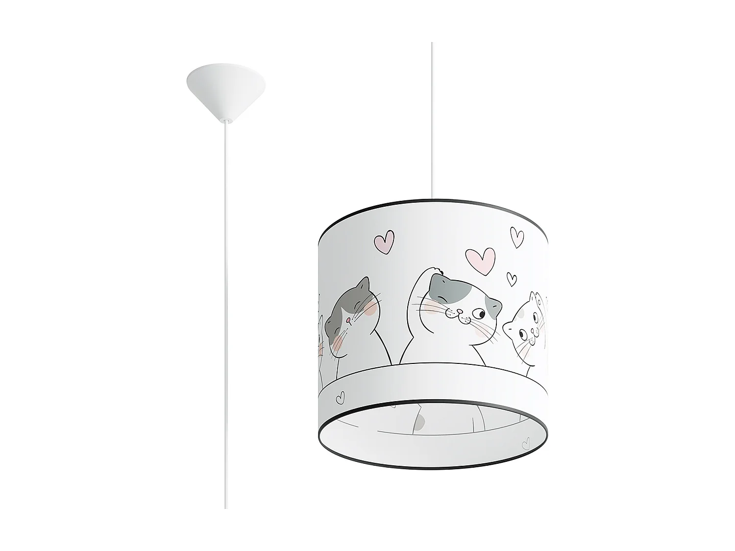 Hanglamp CAT modern van - 1 lichtbronnen - L.30 x H.95 cm - veelkleurig