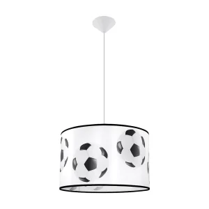 Hanglamp PIŁKA modern van – 1 lichtbronnen – L.40 x H.82 cm – wit Zwart Hanglamp PIŁKA modern van – 1 lichtbronnen – L.40 x H.82 cm – wit Zwart