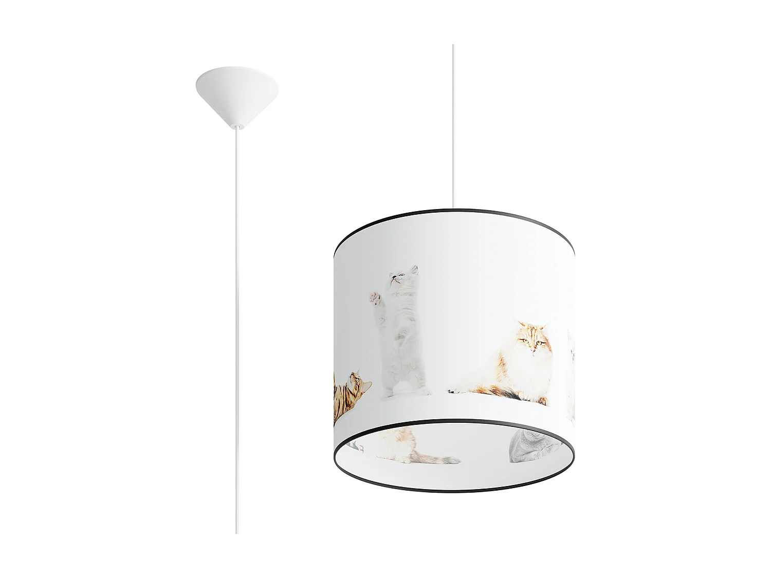 Hanglamp KOTY modern van - 1 lichtbronnen - L.30 x H.95 cm - veelkleurig