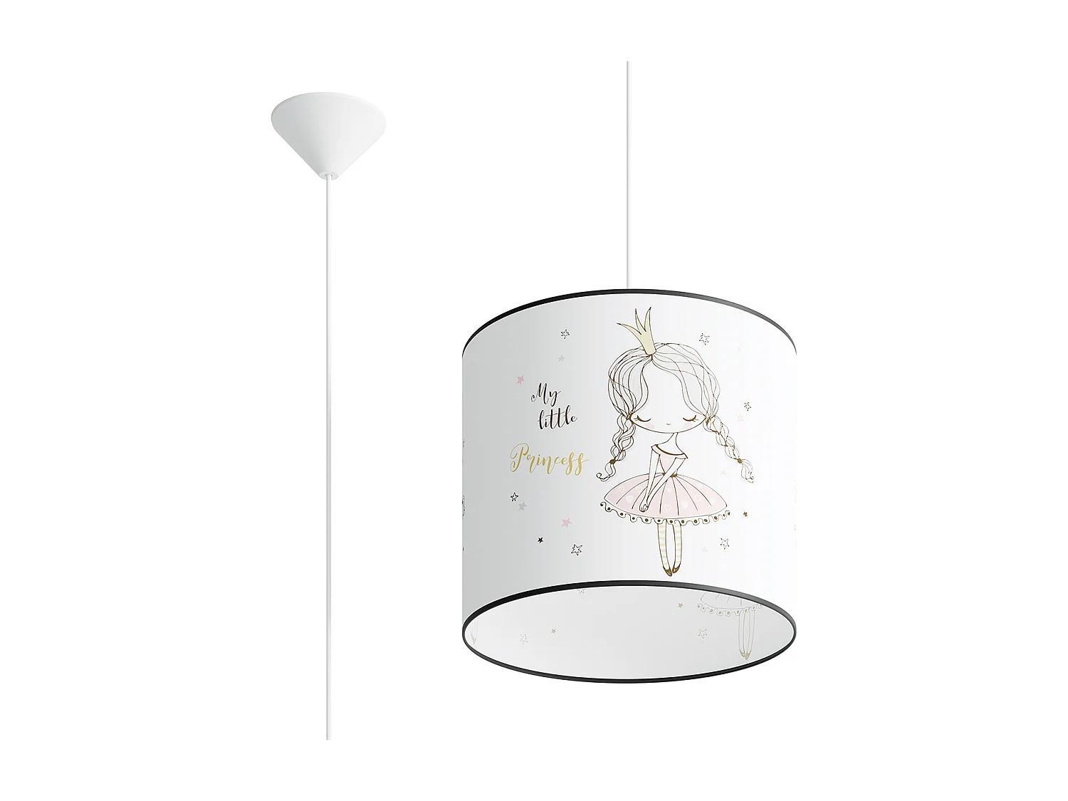 Hanglamp PRINCESS modern van - 1 lichtbronnen - L.30 x H.95 cm - veelkleurig