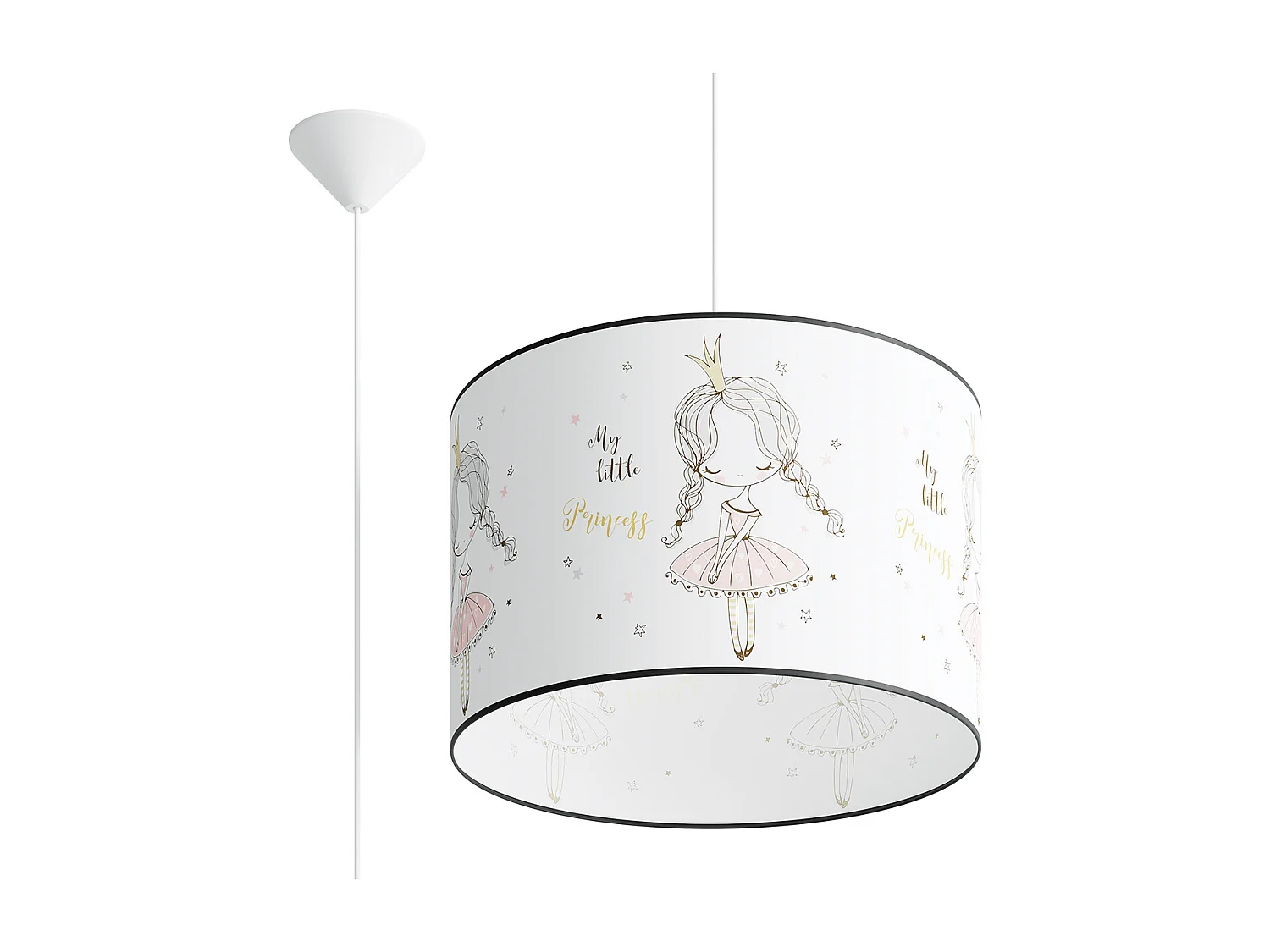 Hanglamp PRINCESS modern van - 1 lichtbronnen - L.40 x H.95 cm - veelkleurig