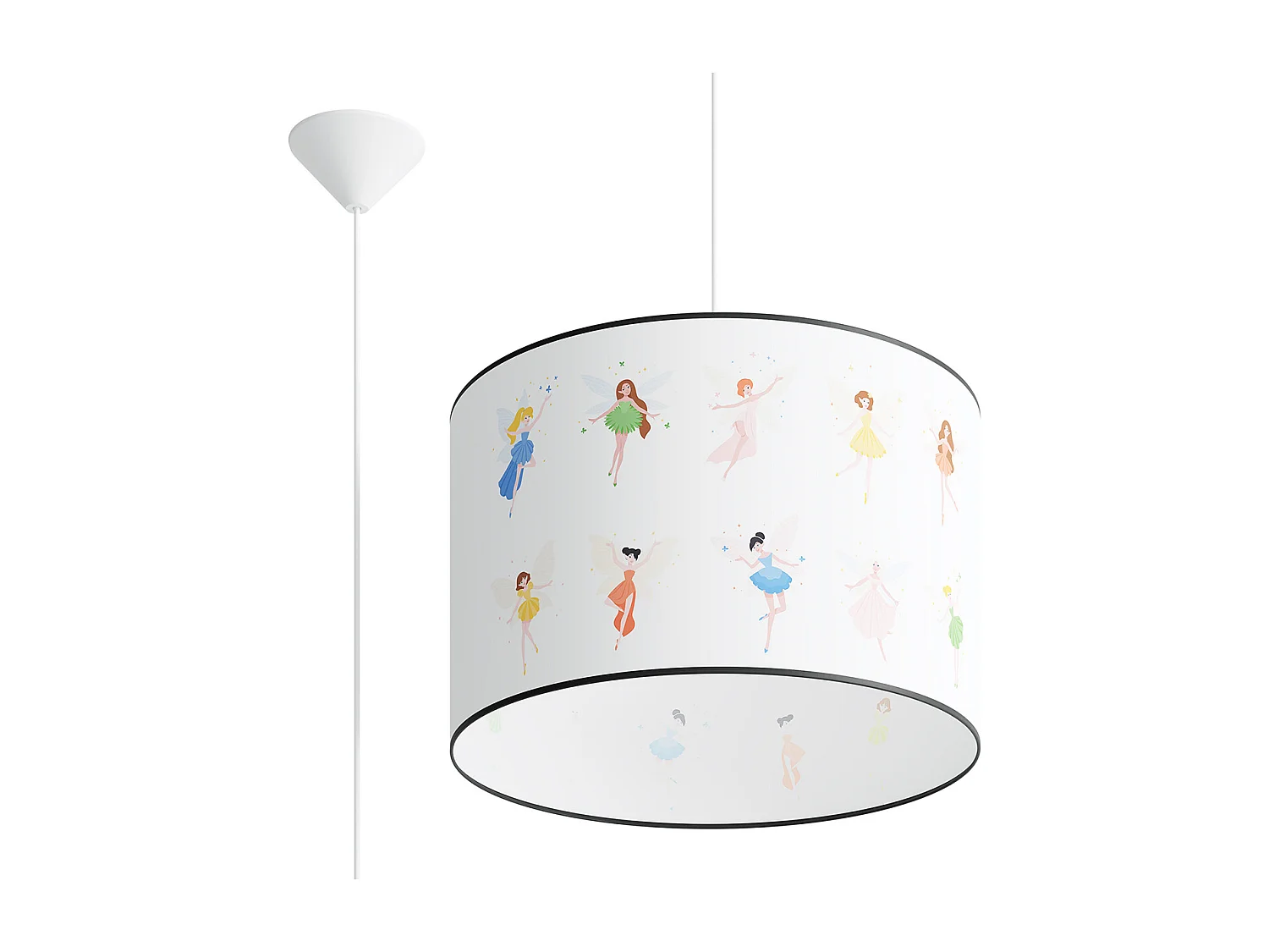 Hanglamp WRÓŻKI modern van - 1 lichtbronnen - L.40 x H.95 cm - veelkleurig