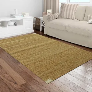 Handgevlochten tapijt van jute en katoen – 200 x 290 cm – Naturel – ARAYA Handgevlochten tapijt van jute en katoen – 200 x 290 cm – Naturel – ARAYA