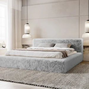 Gestoffeerd bed Enjoy 140×200 lichtgrijs – opbergruimte voor beddengoed, houten lattenbodem, doorgestikt hoofdbord en bedframe Gestoffeerd bed Enjoy 140×200 lichtgrijs – opbergruimte voor beddengoed, houten lattenbodem, doorgestikt hoofdbord en bedframe
