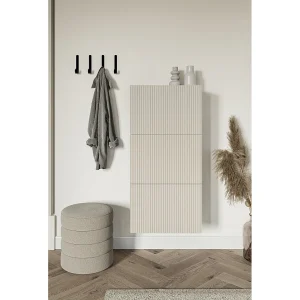 Hangende schoenenkast 50x30x125 cm – greige – VELDIO Hangende schoenenkast 50x30x125 cm – greige – VELDIO