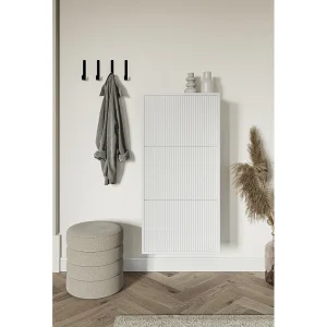 Hangende schoenenkast 50x30x125 cm – wit – VELDIO Hangende schoenenkast 50x30x125 cm – wit – VELDIO