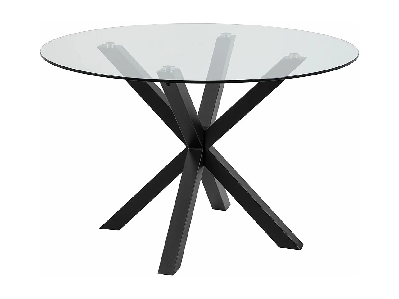 Hailey eetkamertafel Ø119cm glas.