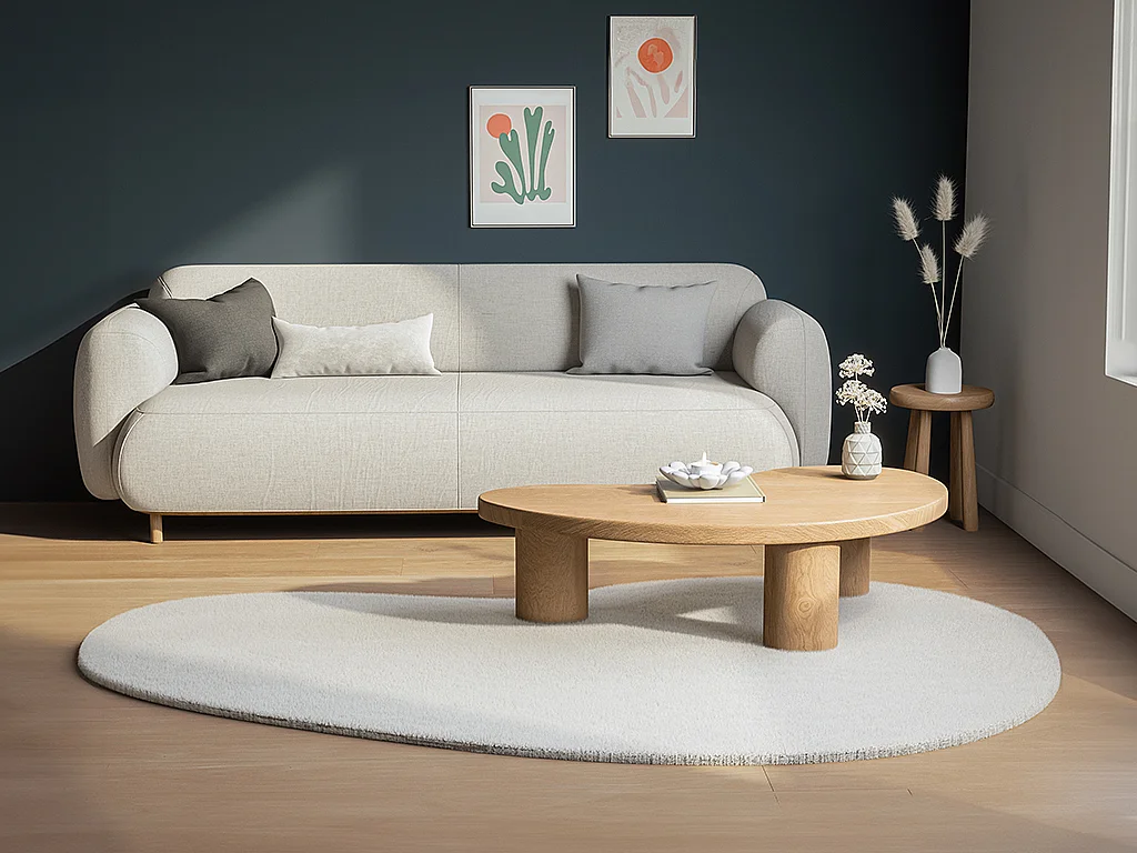 Shaggy organisch tapijt met bonteffect, 200 x 300 cm, beige, GIRONA